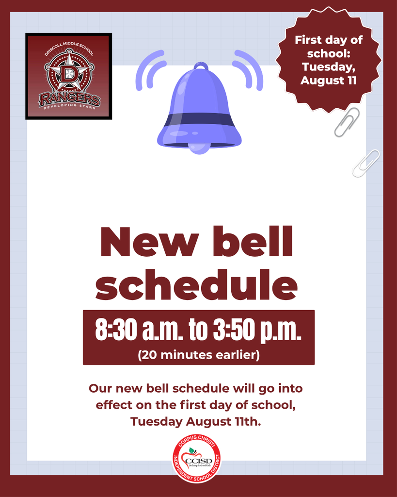 New Bell Times 2026-2027