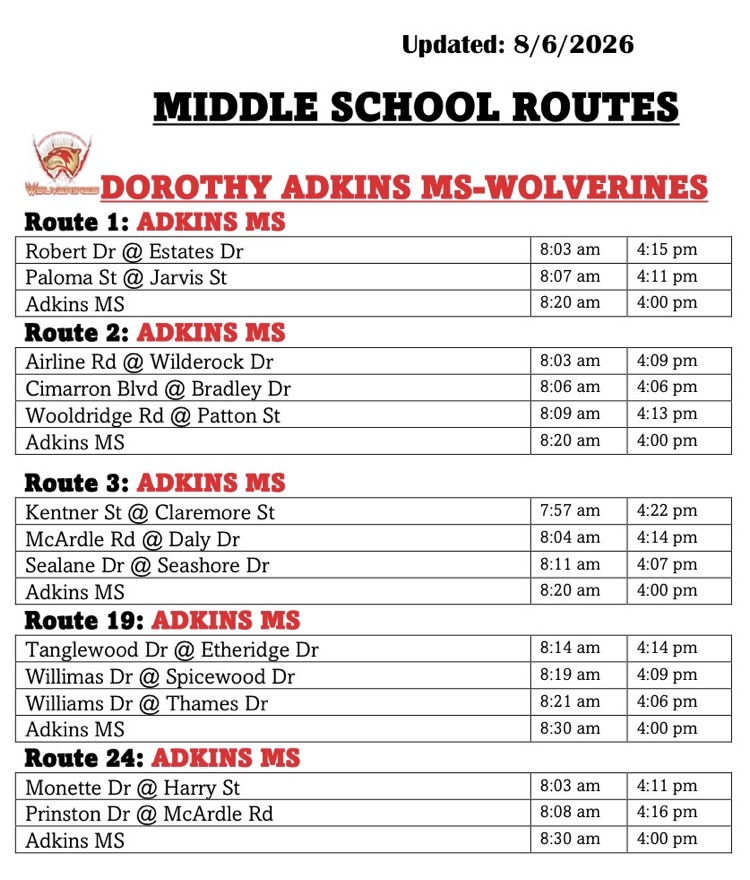 Bus Schedule