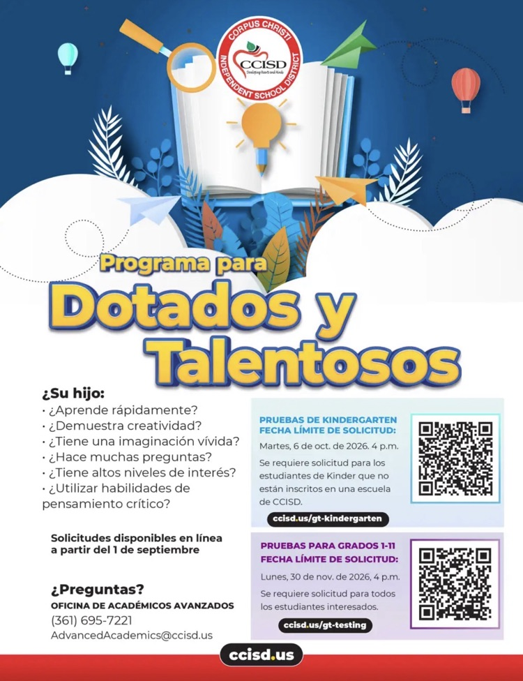 Gifted and Talented Program Application! 