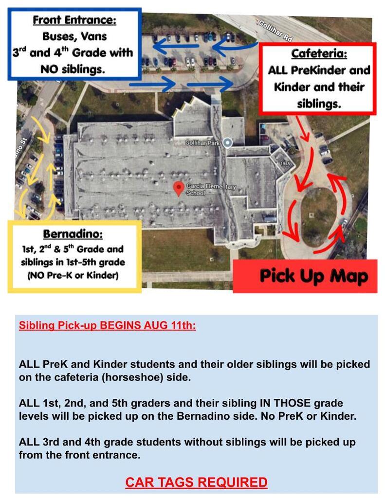 Pick up/Drop Off Map