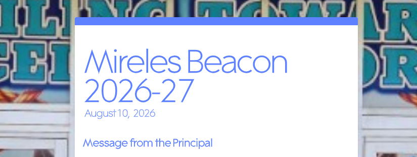 Masthead for Mireles Beacon August 10, 2026