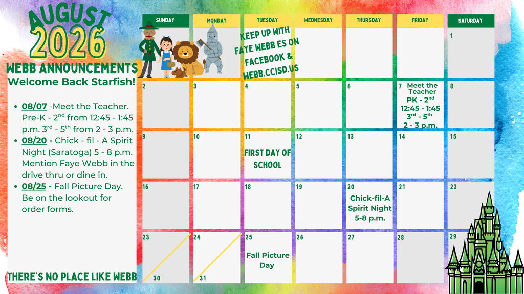 August 2026 calendar
