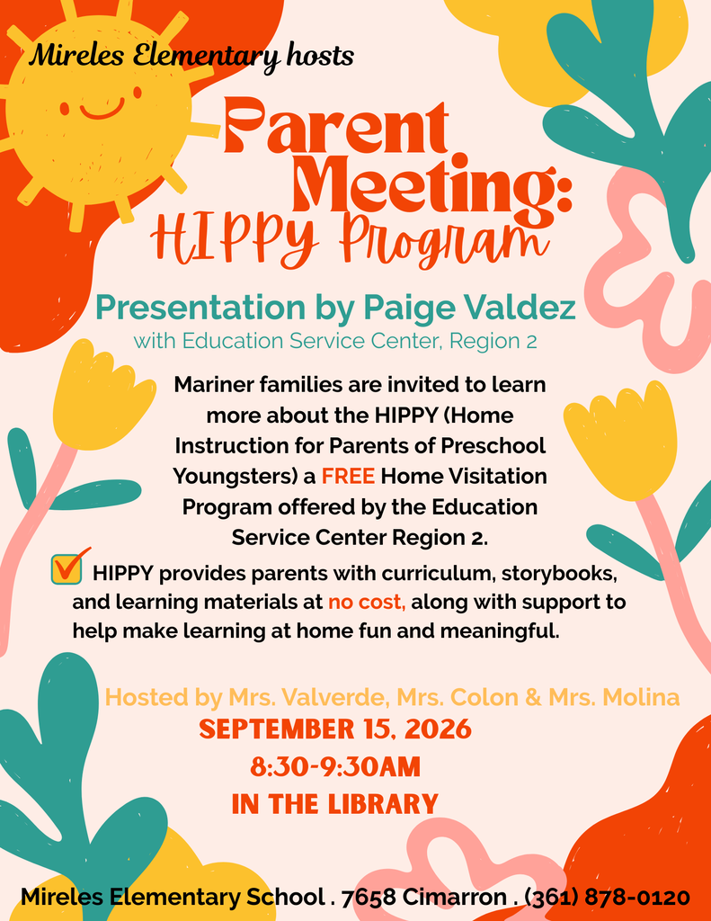 A poster invites families to a Parent Meeting about the HIPPY Program on September 15, 2026.