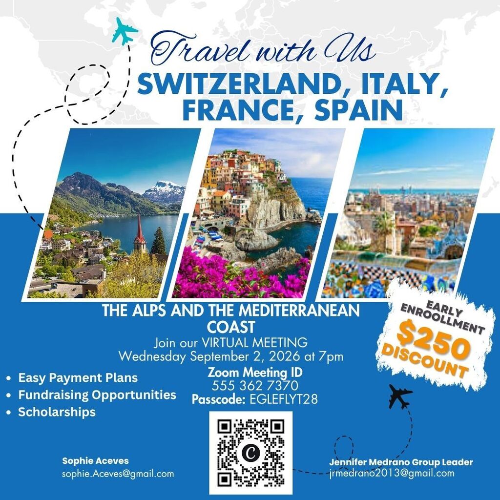 Switzerland, Italy, France, Spain Travel Ad