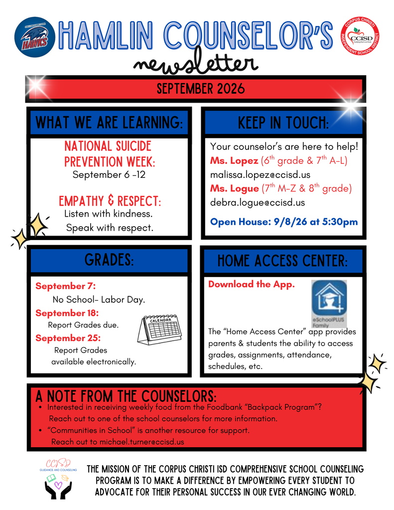 Sept Counselor News