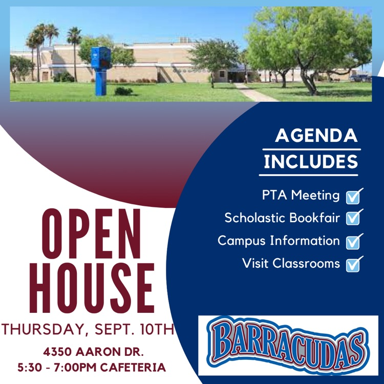 open house Thursday September 10
