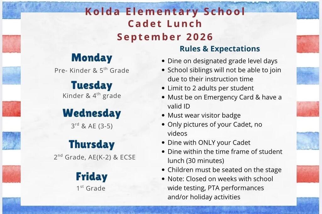 cade lunch rules