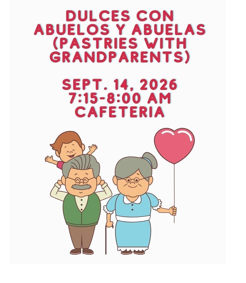 An event poster shows an elderly couple with a child on the man's shoulders, all smiling, with a heart balloon.