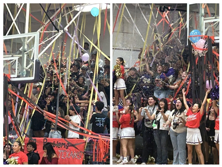 students enjoying pep rally