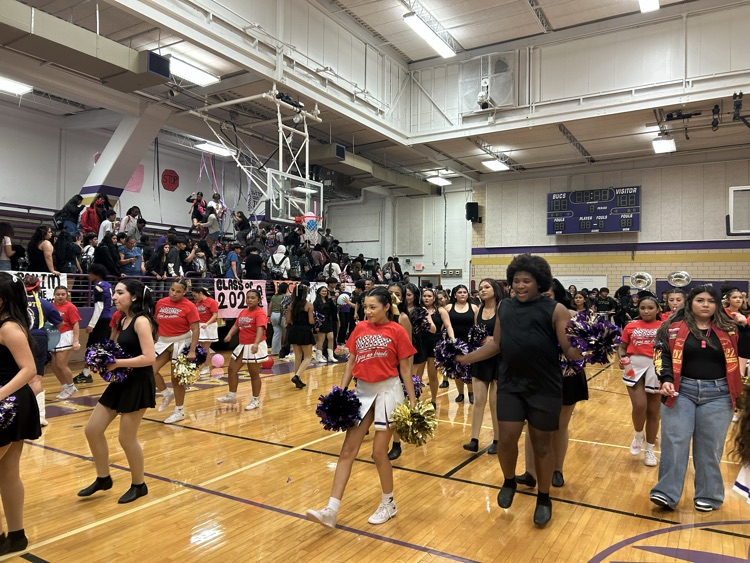 student enjoying the pep rally