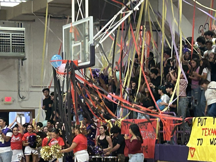 students enjoying the pep rally