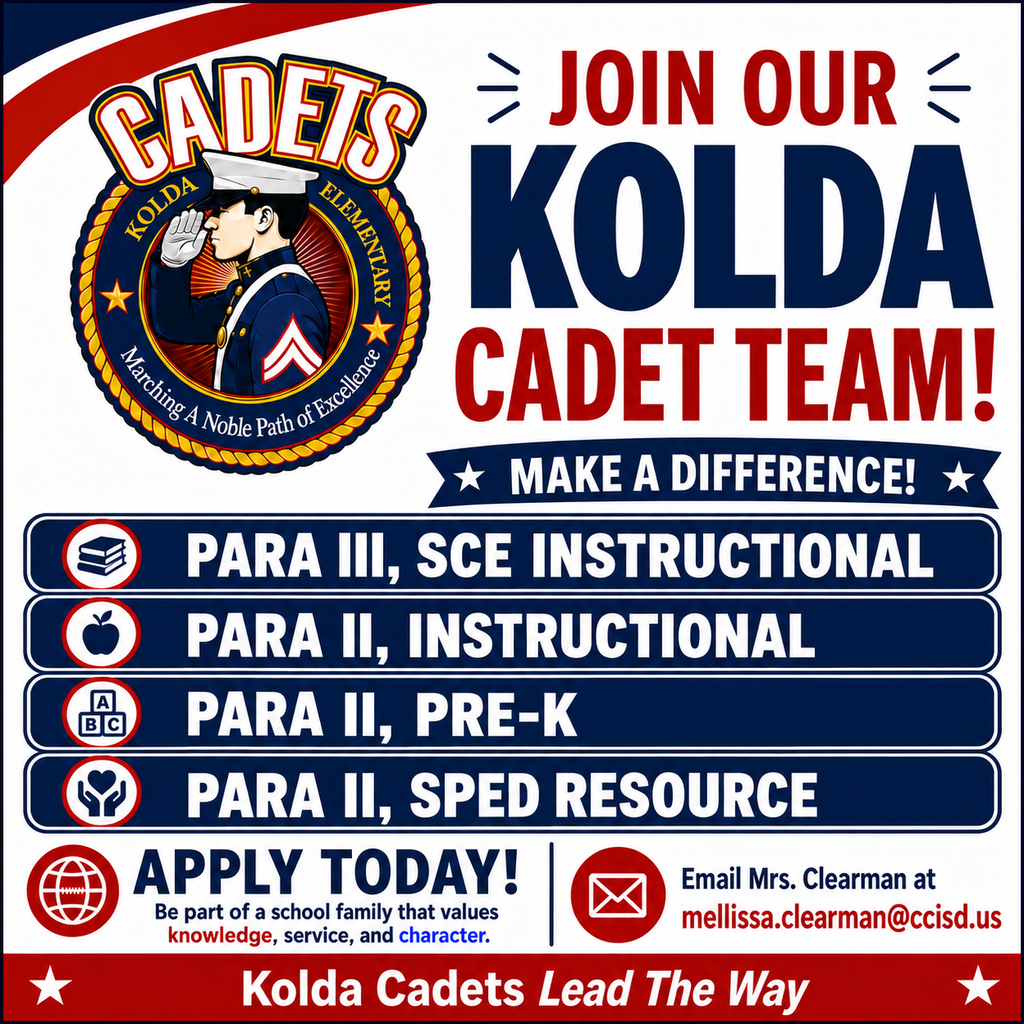 A poster advertises joining the Kold Cadet Team with various positions. It features the Kold logo and includes options for Para III and Para II roles.
