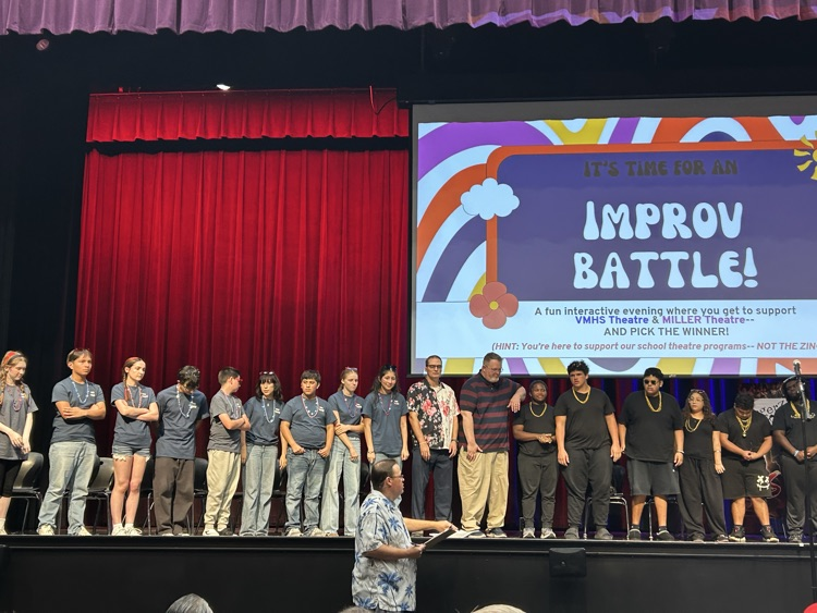 Team picture of both Miller high school and veterans memorial Improv teams