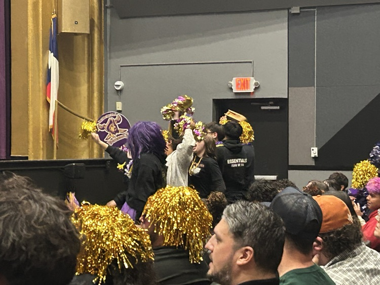 Audience fans cheering on the box during the Improv battle