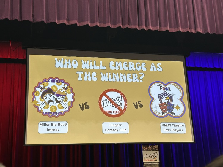 Slideshow with flyer for the start of the Improv battle 