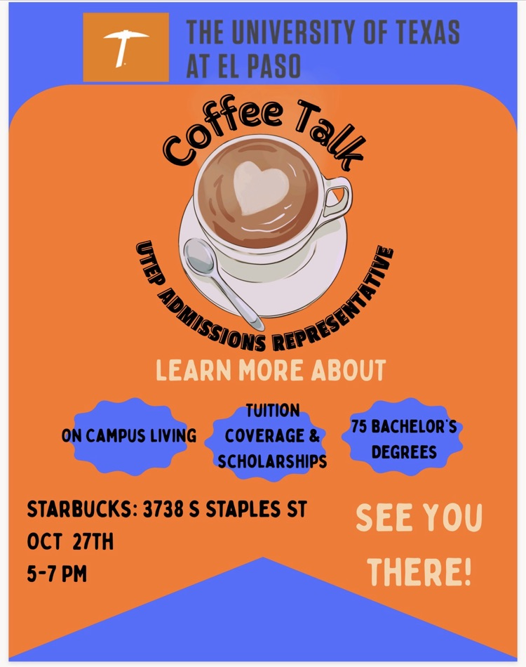 Advertisement for a university coffee talk event. A heart shape in a cup of coffee.
