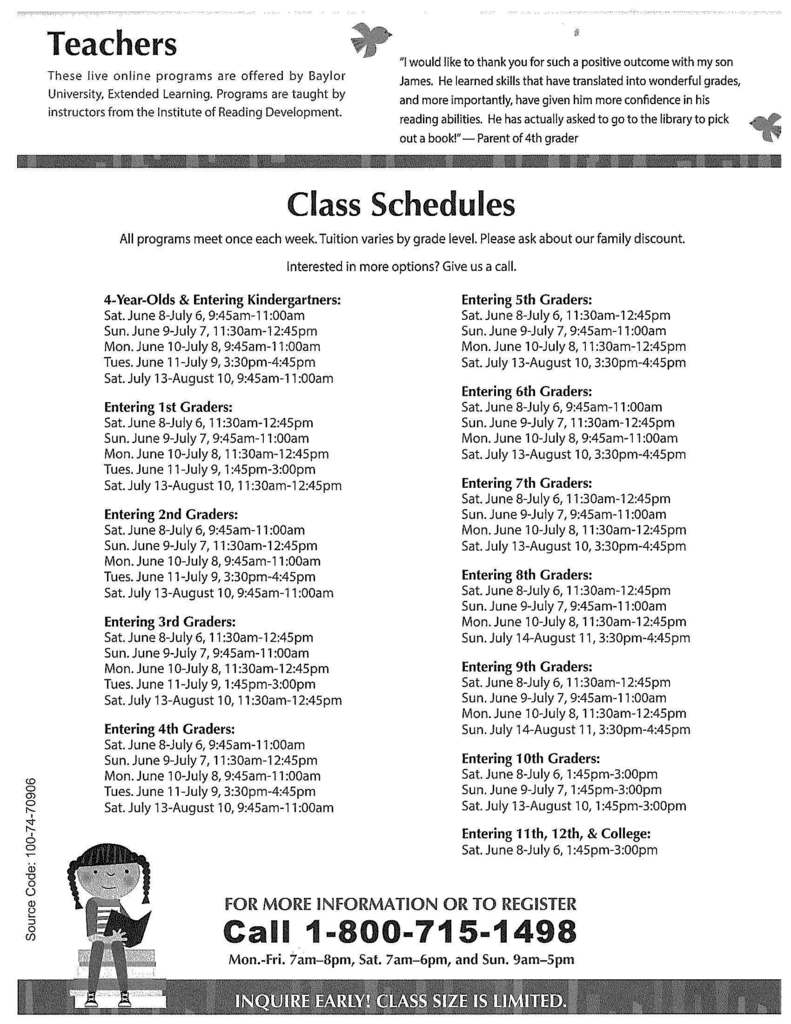 summer reading skills flyer page 2