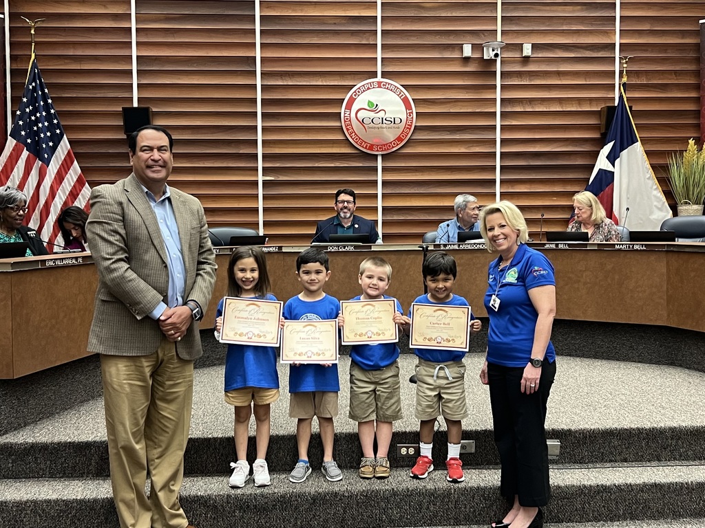 ECDC students were recognized for reciting the pledge.