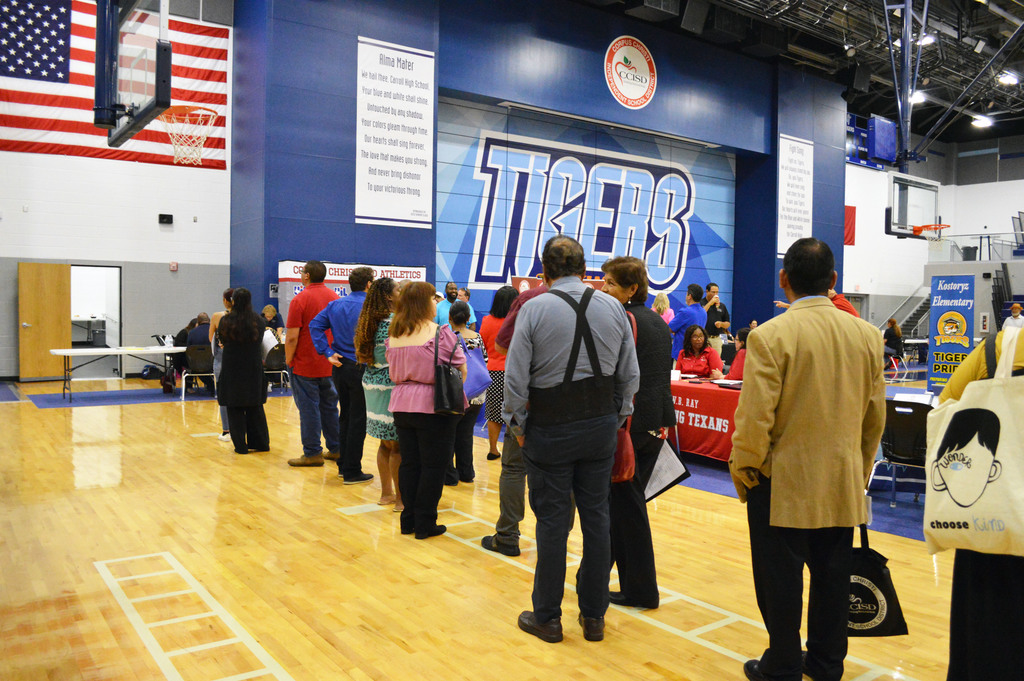 Community members attend the CCISD Job Fair on July 10.