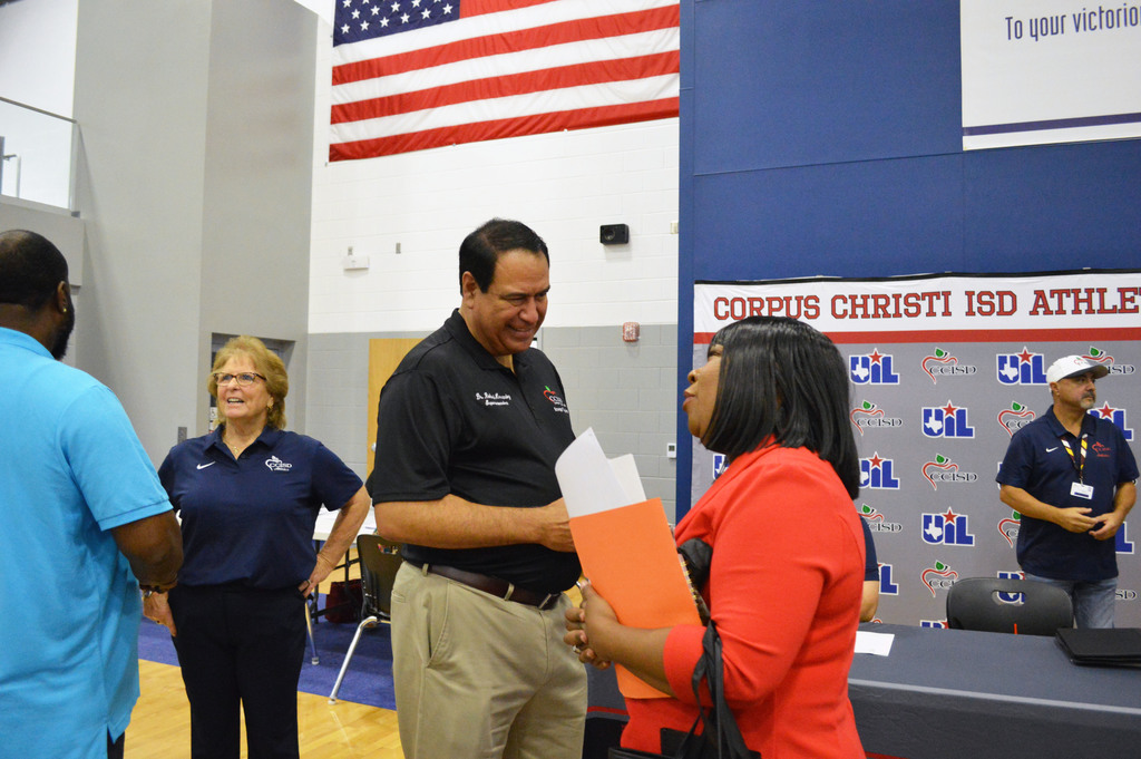 Community members attend the CCISD Job Fair on July 10.