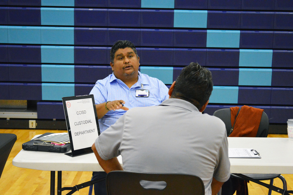 Community members attend the CCISD Job Fair on July 10.