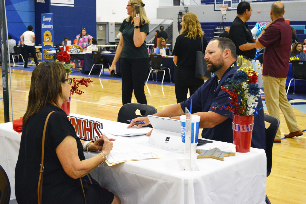 Community members attend the CCISD Job Fair on July 10.