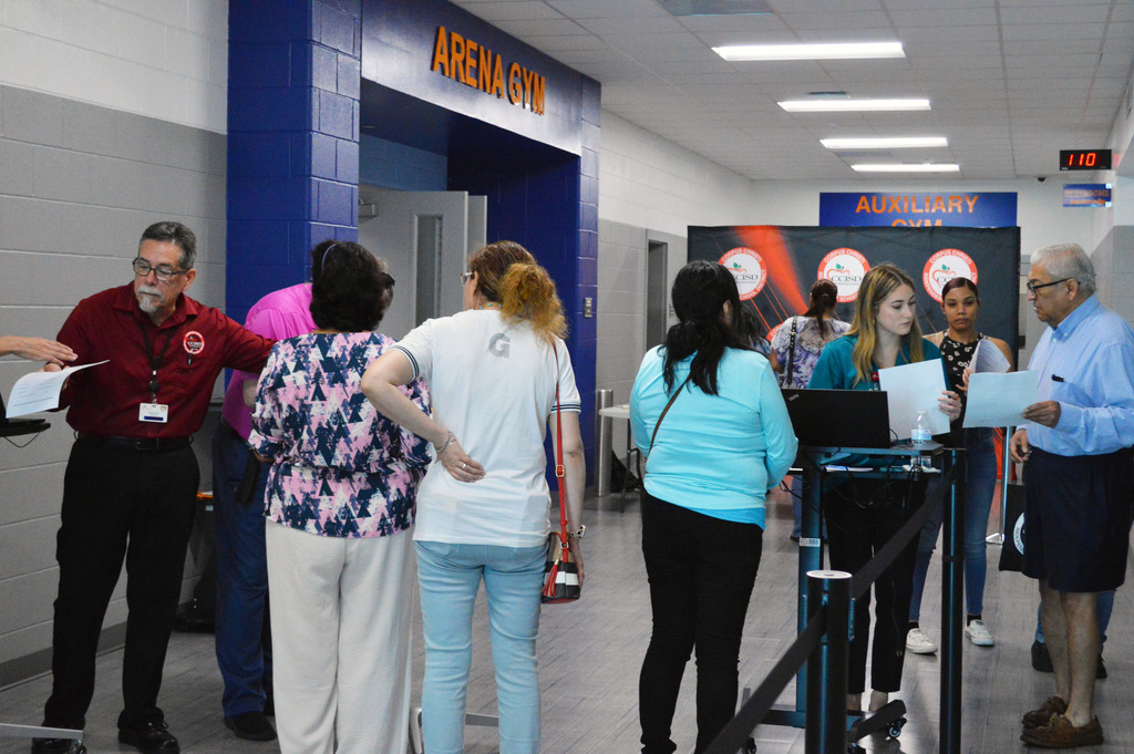 Community members attend the CCISD Job Fair on July 10.