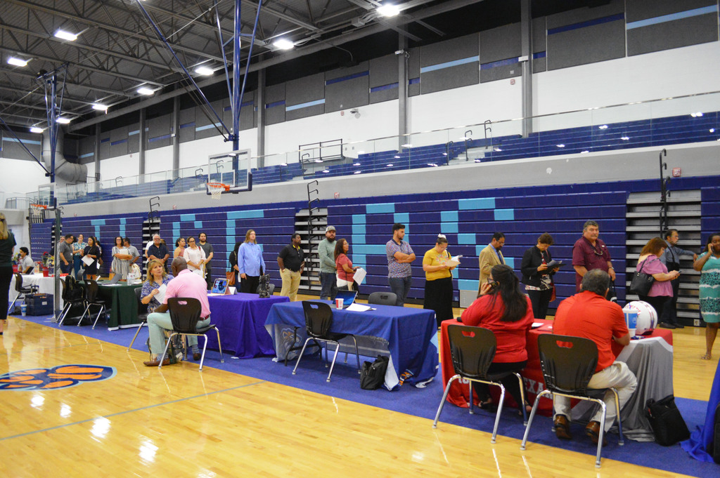 Community members attend the CCISD Job Fair on July 10.