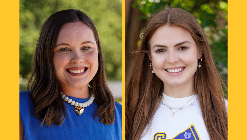 Co-cheerleading coach Brynne Meason and girls assistant golf coach Anna Kasprzyk