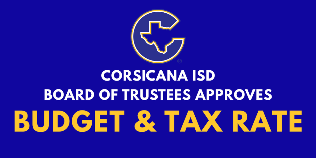 graphic that says budget and tax rate approved