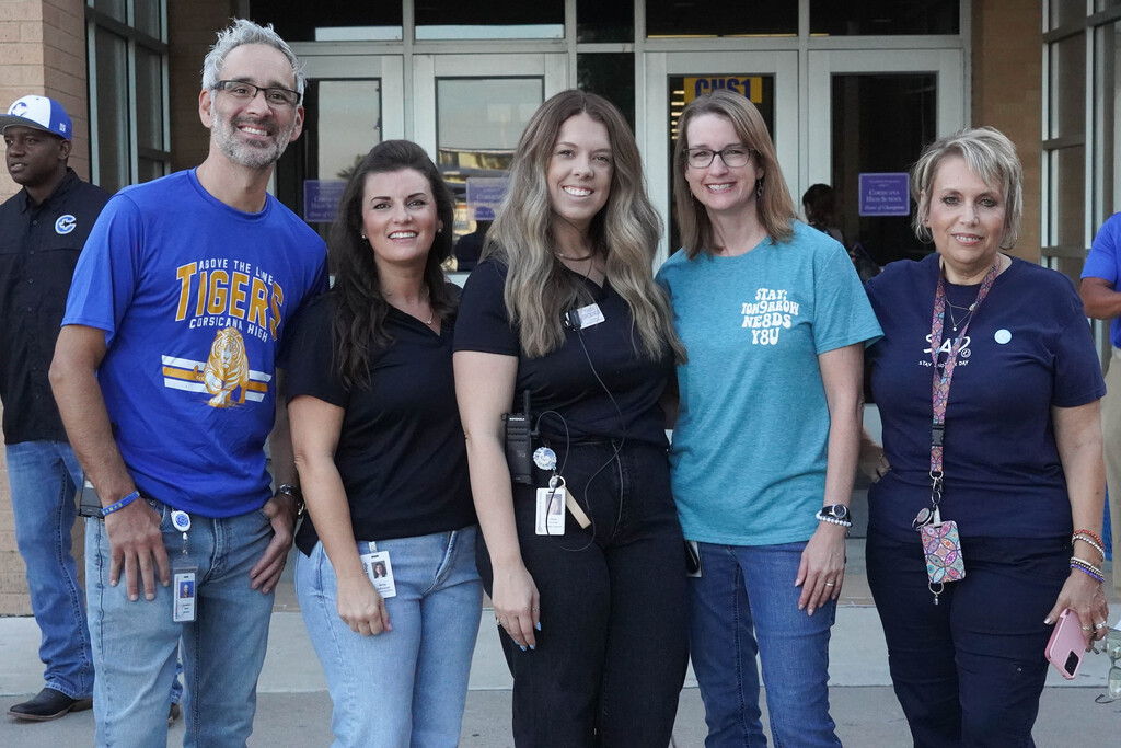 Corsicana High School counselors on You Matter Day at Corsicana High School
