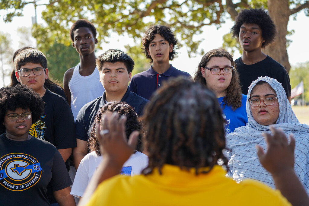 CHS choir members sing at the 9/11 memorial at Bunert Park