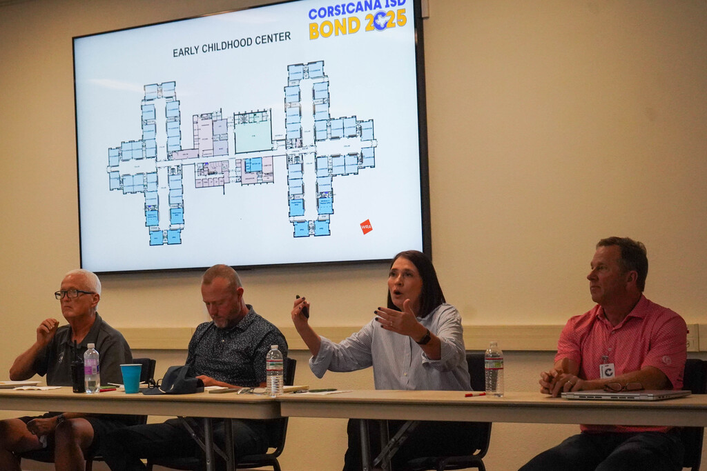 Photos of bond oversight committee members at a meeting Sept. 22, 2026