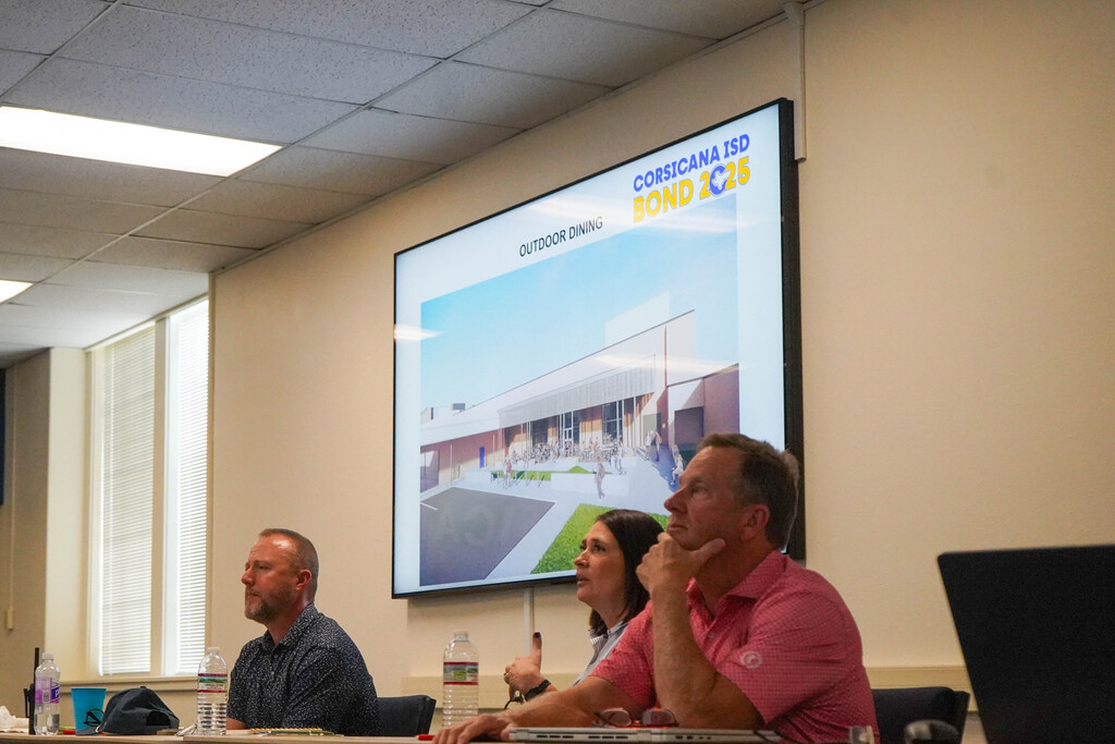 Photos of bond oversight committee members at a meeting Sept. 22, 2026