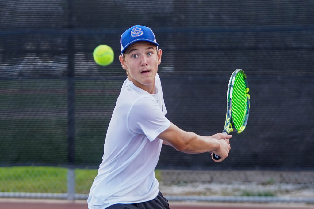 Corsicana High School varsity Tigers fall team tennis squad delivered a 10-4 victory over Midlothian Heritage