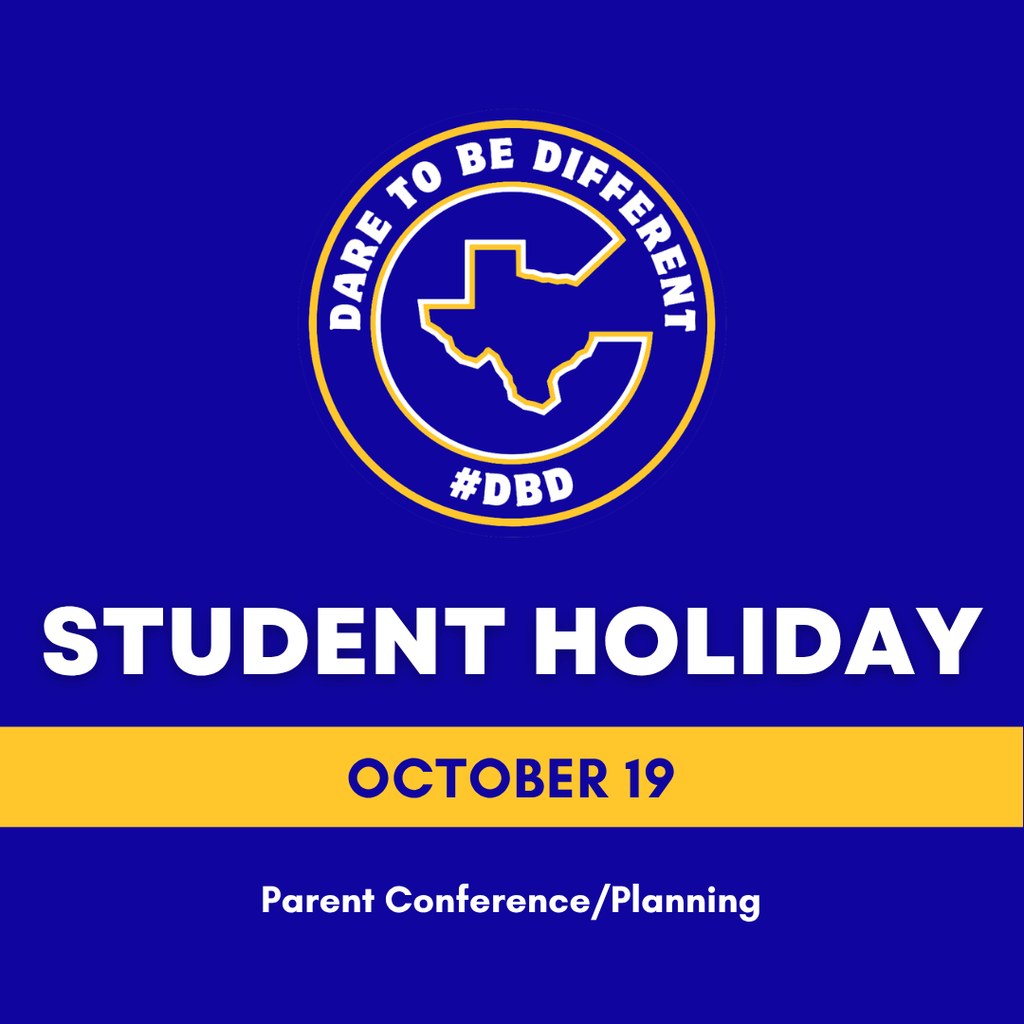 Holiday announcement graphic for “OCTOBER 19,” with “Parent Conference/Planning"