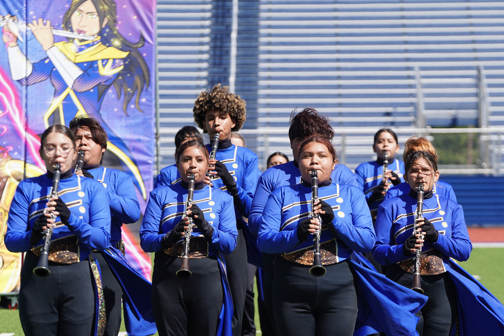 Corsicana Tiger Band’s performance during the Region 8 Marching contest