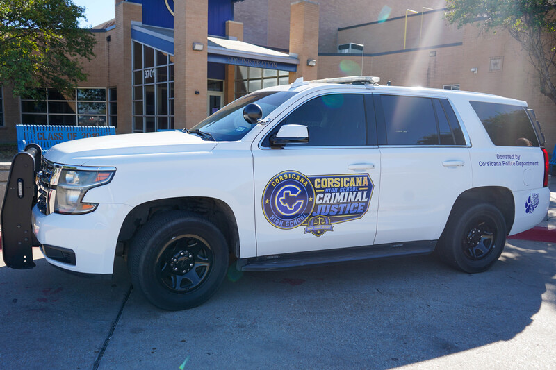 The Corsicana Police Department recently donated a retired 2020 Chevrolet Tahoe to Corsicana ISD’s Criminal Justice Program