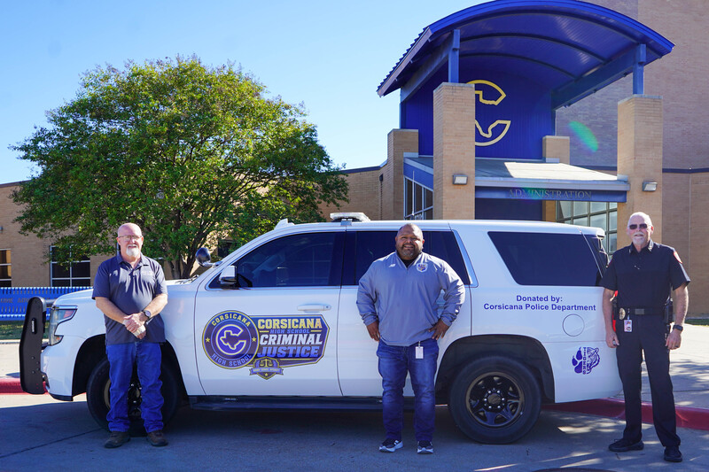 The Corsicana Police Department recently donated a retired 2020 Chevrolet Tahoe to Corsicana ISD’s Criminal Justice Program