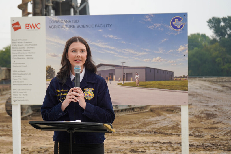 Corsicana ISD breaks ground on 2025 Bond Ag building