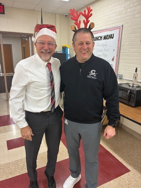 Superintendent John Fattal and CMS Assistant Principal Steve Herrick