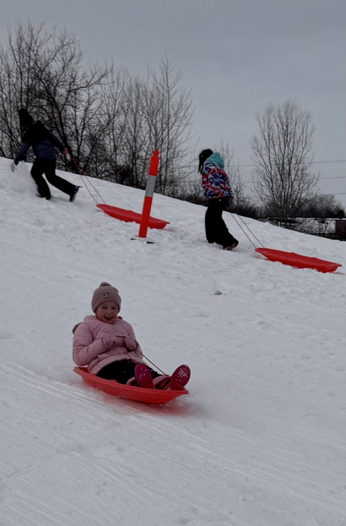sledding on Mt. Elsa