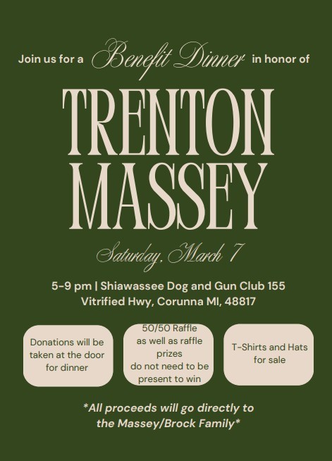 Benefit Dinner in honor of Trenton Massey