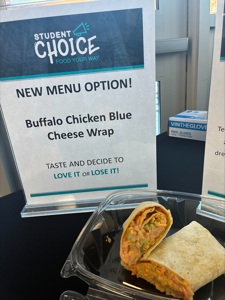  Menu option buffalo chicken blue cheese wrap