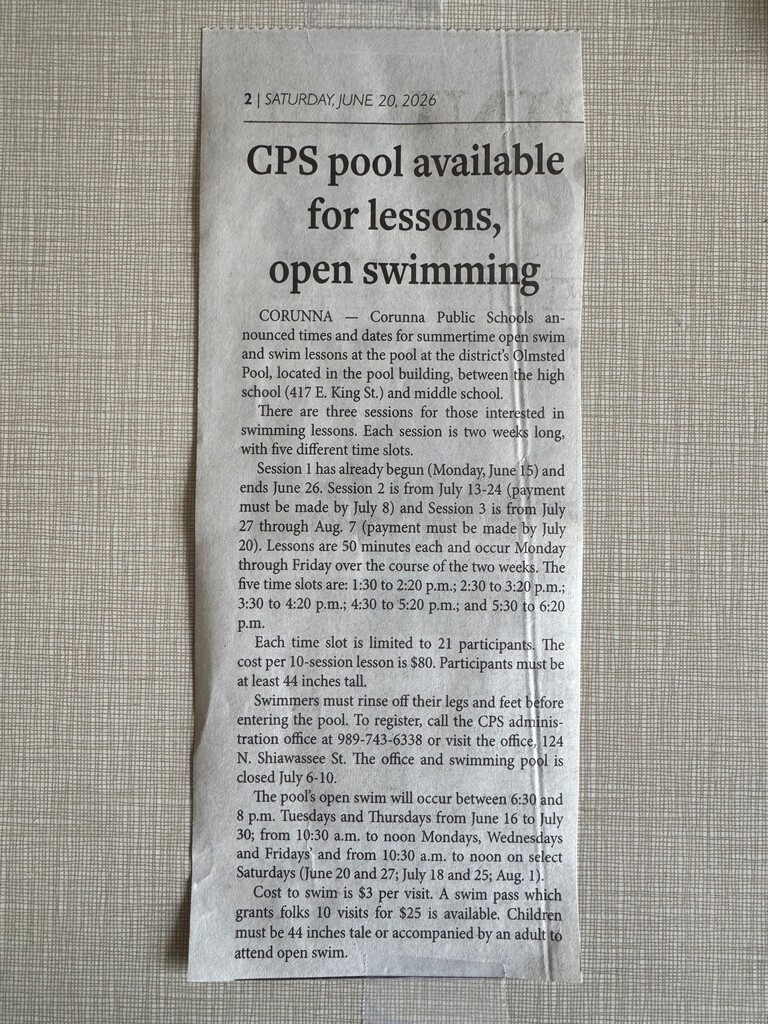 Summer Swimming Advertisement