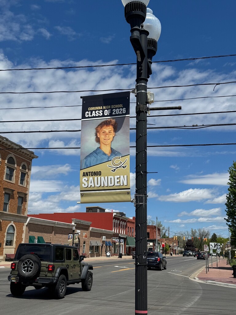 Senior banners downtown Corunna