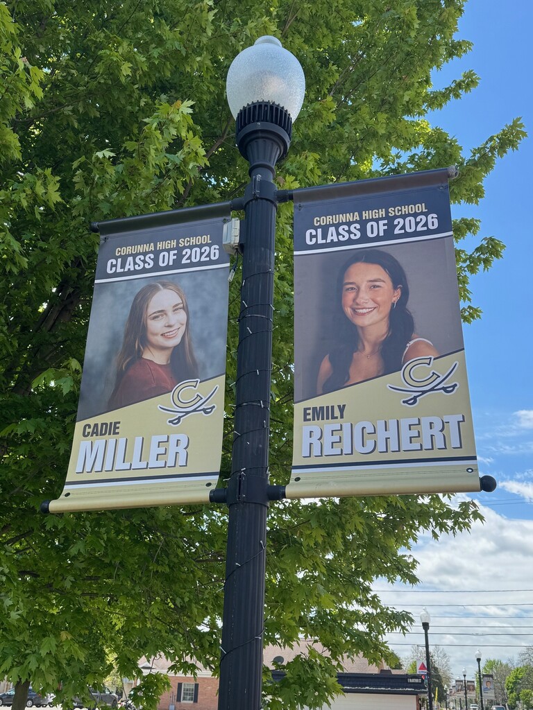 Senior banners downtown Corunna