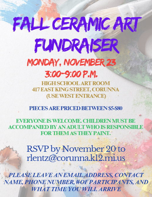 Fall Ceramic Fundraiser