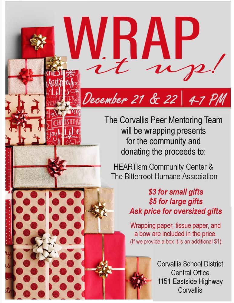 Wrap it up fundraiser flyer