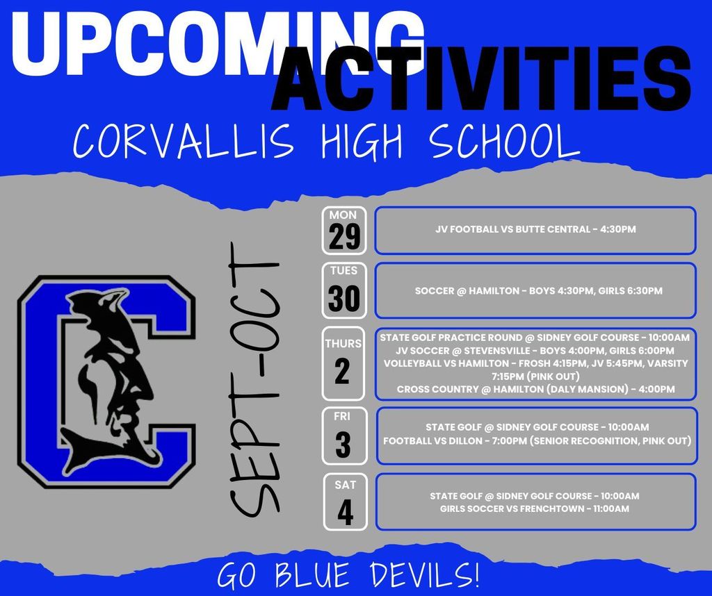 Upcoming HS activities
